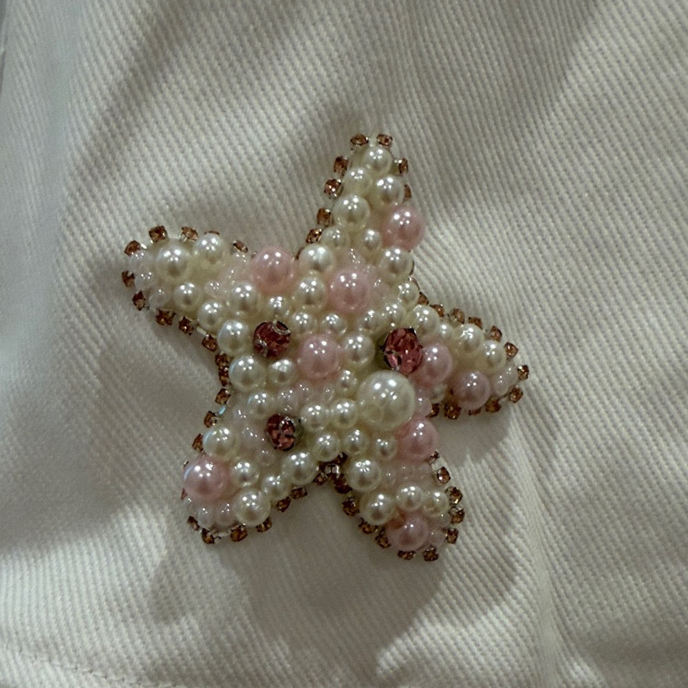 Kids Cream Embellished Shell Ruffle Dress - Picture 3 of 4